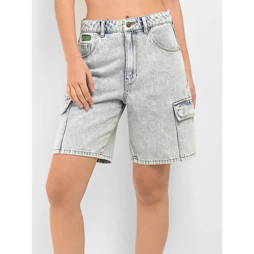 Empyre Tori Blue Acid Wash Denim Cargo Shorts By Empyre Size 14
